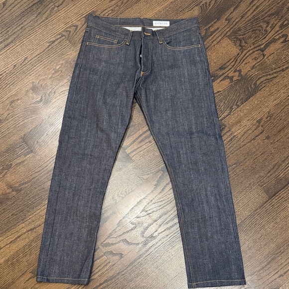 Gustin Men's Dark Indigo Straight Jeans - Picture 2 of 6